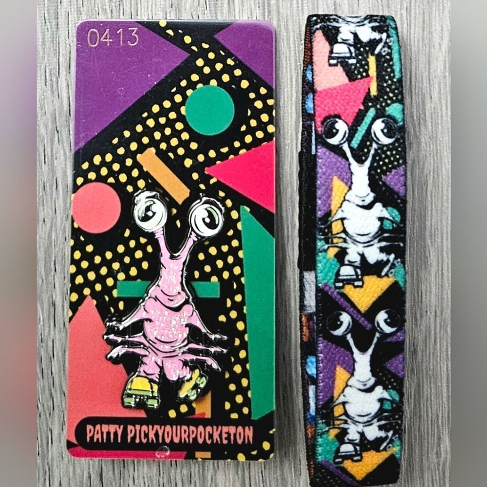 ZOX "PATTY PICKYOURPOCKETON" #413 OF 500 monster month orange stitch wristband